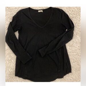 Black T.la LS V-neck from Anthropologie